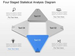 Wh four staged statistical analysis diagram powerpoint template