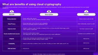 What Are Benefits Of Using Cloud Cryptography Cloud Cryptography