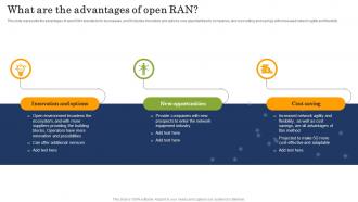 What Are The Advantages Of Open RAN Open RAN Alliance