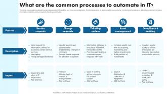 What Are The Common Processes To Automate In IT