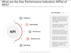 What are the key performance indicators kpis of rpa ppt powerpoint presentation layouts