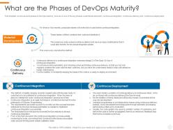 What are the phases devops overview benefits culture performance metrics implementation roadmap