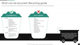 What Can Be Recycled Recycling Guide Valet Trash Services Ppt Powerpoint Presentation Professional