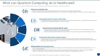 What Can Quantum Computing Do To Healthcare Quantum Computation