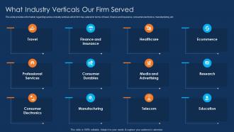 What Industry Verticals Our Firm Served DevOps Development And Consulting Proposal IT