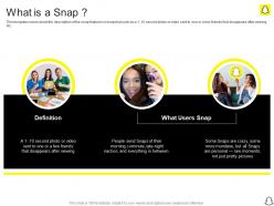 What is a snap snapchat investor funding elevator pitch deck