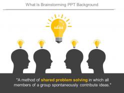 What is brainstorming ppt background