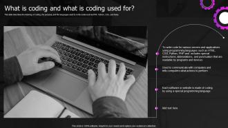 What Is Coding And What Is Coding Used For Web Designing And Development