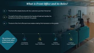What Is Front Office And Its Roles Training Ppt
