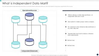 What Is Independent Data Mart Analytic Application Ppt Elements