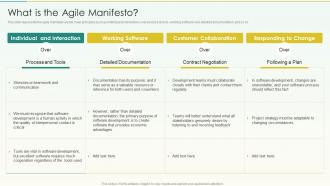 What Is The Agile Manifesto Agile Scrum Methodology Ppt Inspiration
