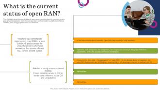 What Is The Current Status Of Open RAN Open RAN Alliance