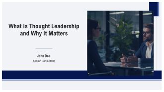 What Is Thought Leadership And Why It Matters PPT Demonstration AT