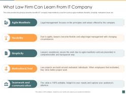 What law firm can learn from it company legal project management lpm