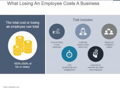 What losing an employee costs a business ppt slides download