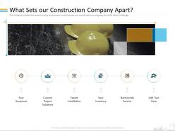What sets our construction company apart response ppt powerpoint presentation ideas icons