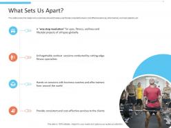 What sets us apart office fitness ppt infographics