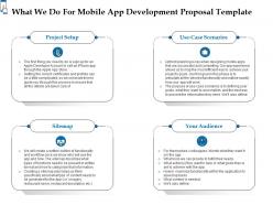 What we do for mobile app development proposal template ppt powerpoint summary