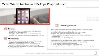 What we do for you in ios apps proposal cont ppt styles rules
