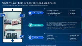 What We Hear From You About Selling App Project App Development And Marketing Solution