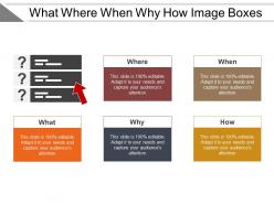What where when why how image boxes