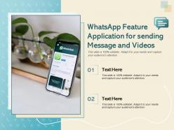 Whatsapp feature application for sending message and videos