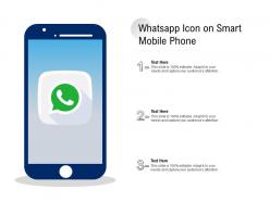 Whatsapp icon on smart mobile phone
