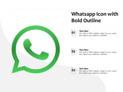Whatsapp icon with bold outline