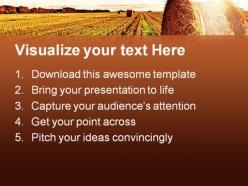 Wheat field agriculture powerpoint templates and powerpoint backgrounds 0511