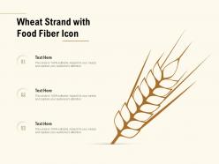 Wheat strand with food fiber icon