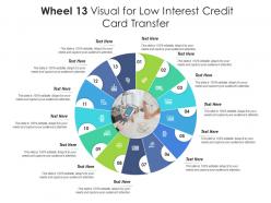Wheel 13 Visual For Low Interest Credit Card Transfer Infographic Template