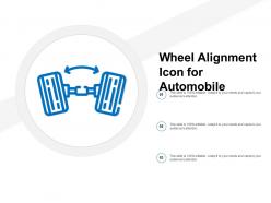 Wheel alignment icon for automobile