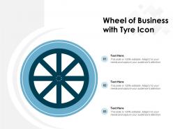 Wheel of business with tyre icon