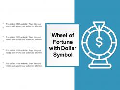Wheel of fortune with dollar symbol