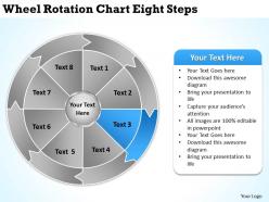 Wheel rotation chart eight steps ppt powerpoint slides