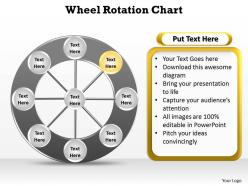 Wheel rotation chart hub and spoke 8 stages quadrants powerpoint diagram templates graphics 712
