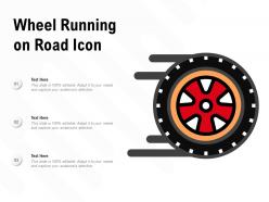 Wheel running on road icon