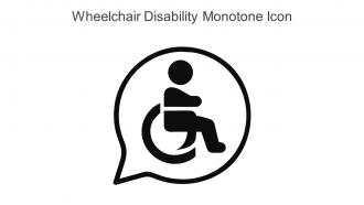 Wheelchair Disability Monotone Icon In Powerpoint Pptx Png And Editable Eps Format