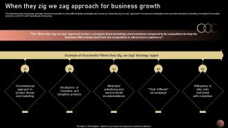When They Zig We Zag Approach For Strategic Plan For Company Growth Strategy SS V