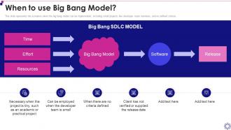 When To Use Big Bang Model Software Development Life Cycle It