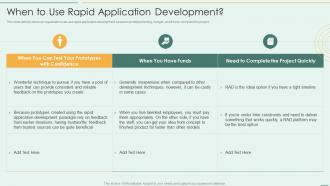When To Use Rapid Application Development Ppt Inspiration