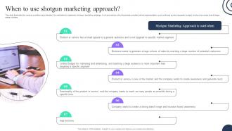 When To Use Shotgun Marketing Approach Advertising Strategies To Attract MKT SS V