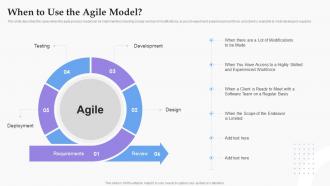 When To Use The Agile Model Software Development Process Ppt Icons