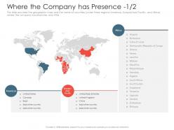 Where the company has presence location investment pitch presentations raise ppt aids