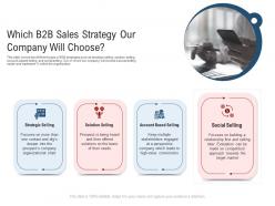 Which b2b sales strategy our company will choose new age of b to b selling