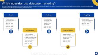 Which Industries Use Database Marketing Creating Personalized Marketing Messages MKT SS V