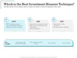 Which is the best investment measure technique calculates present ppt guidelines