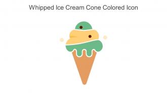 Whipped Ice Cream Cone Colored Icon In Powerpoint Pptx Png And Editable Eps Format