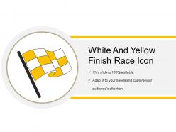 White And Yellow Finish Race Icon