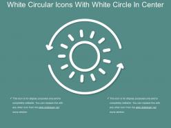 White Circular Icons With White Circle In Center
